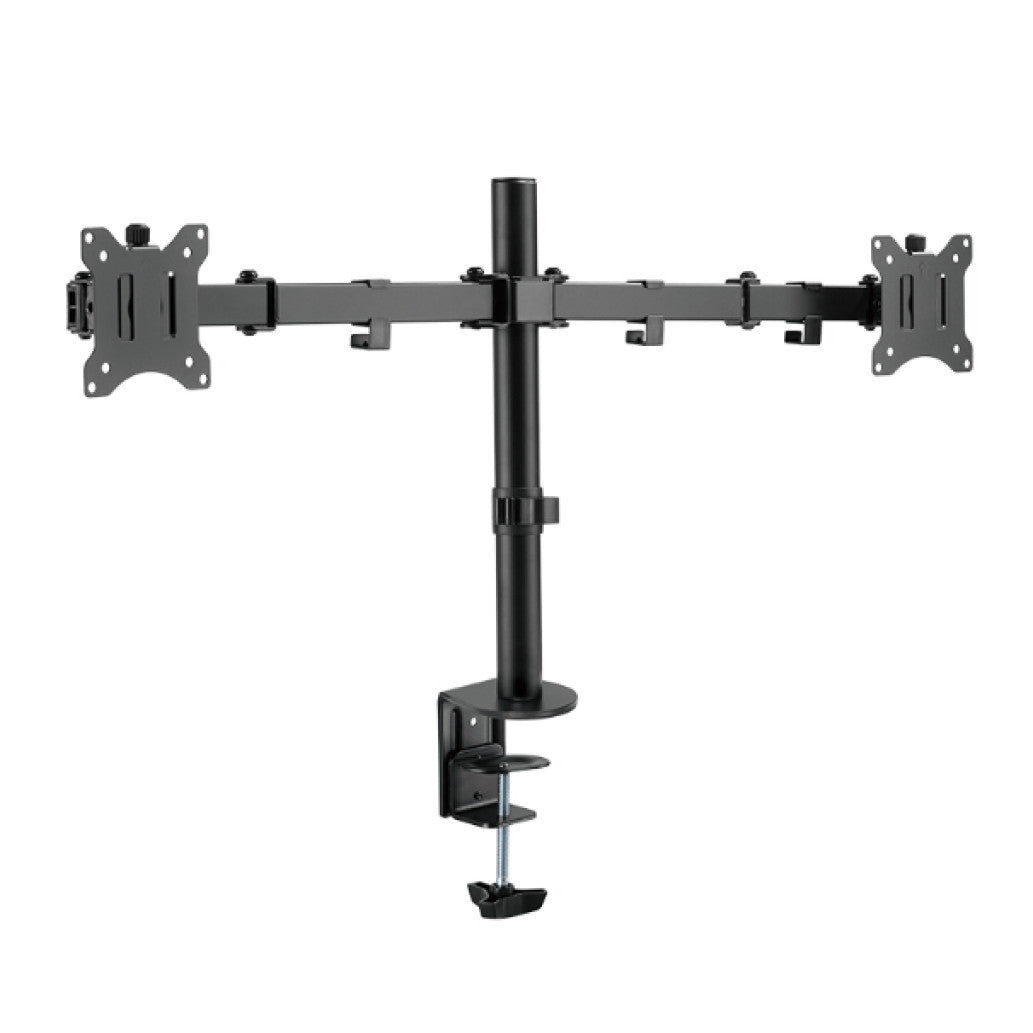 Nosilec za LCD monitor dvojni 33 - 82 cm (13"-32") do 8kg na roko - pritrditev na rob mize LogiLink (BP0098)