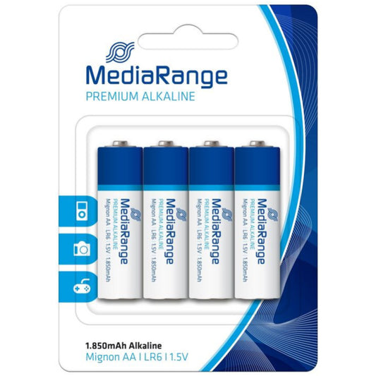 Baterijski vložek MediaRange MRBAT104 1,5V AA/LR06 4 kos Premium Alkalne (111633)