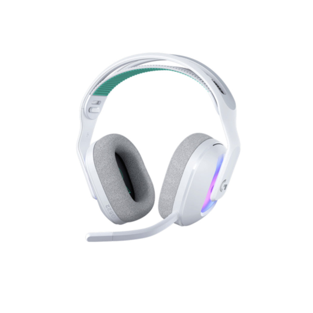 Slušalke brezžične Logitech naglavne BT G522 bele LightSpeed (981-001550)