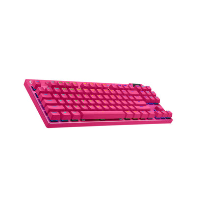 Gaming Tipkovnica brezžična Logitech G PRO X TKL LIGHTSPEED US | SLO gravura roza RGB (920-012159)
