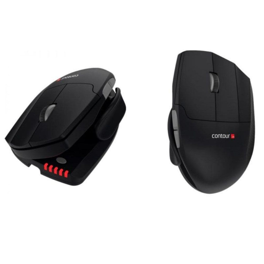 Miš brezžična ergonomska Unimouse Contour za desničarje črna (CDUMBK11001)