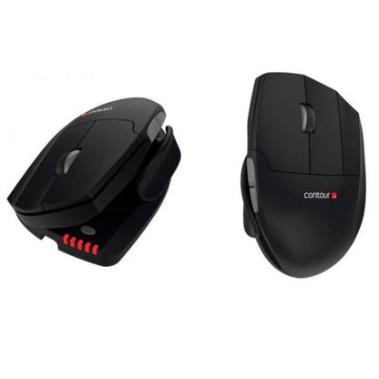 Miš brezžična ergonomska Unimouse Contour za desničarje črna (CDUMBK11001)