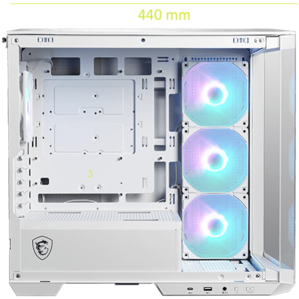 Ohišje MSI MAG PANO M100R PZ MidiATX - bela RGB