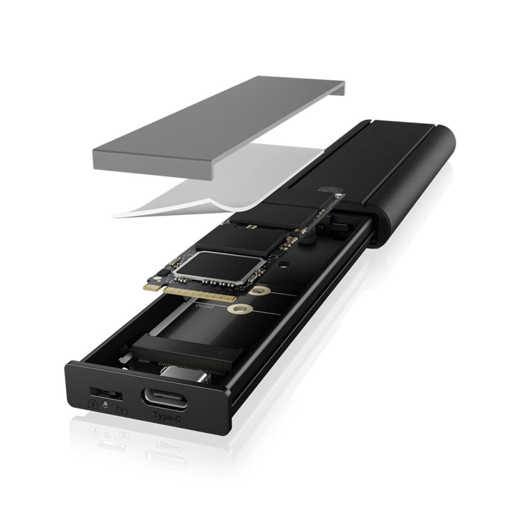 Ohišje za SSD disk M.2 => USB-C PCIe NVMe 3.2 10Gb/s Icy-Box - zaščito pred pisanjem (IB-1807MT-C31)