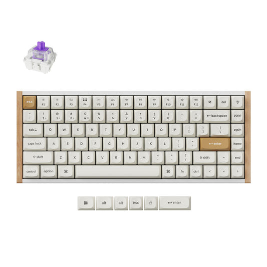 Mehanska Tipkovnica brezžična Keychron UK | bela RGB (Nebula magnetic switch) (K2H-Q1-UK)