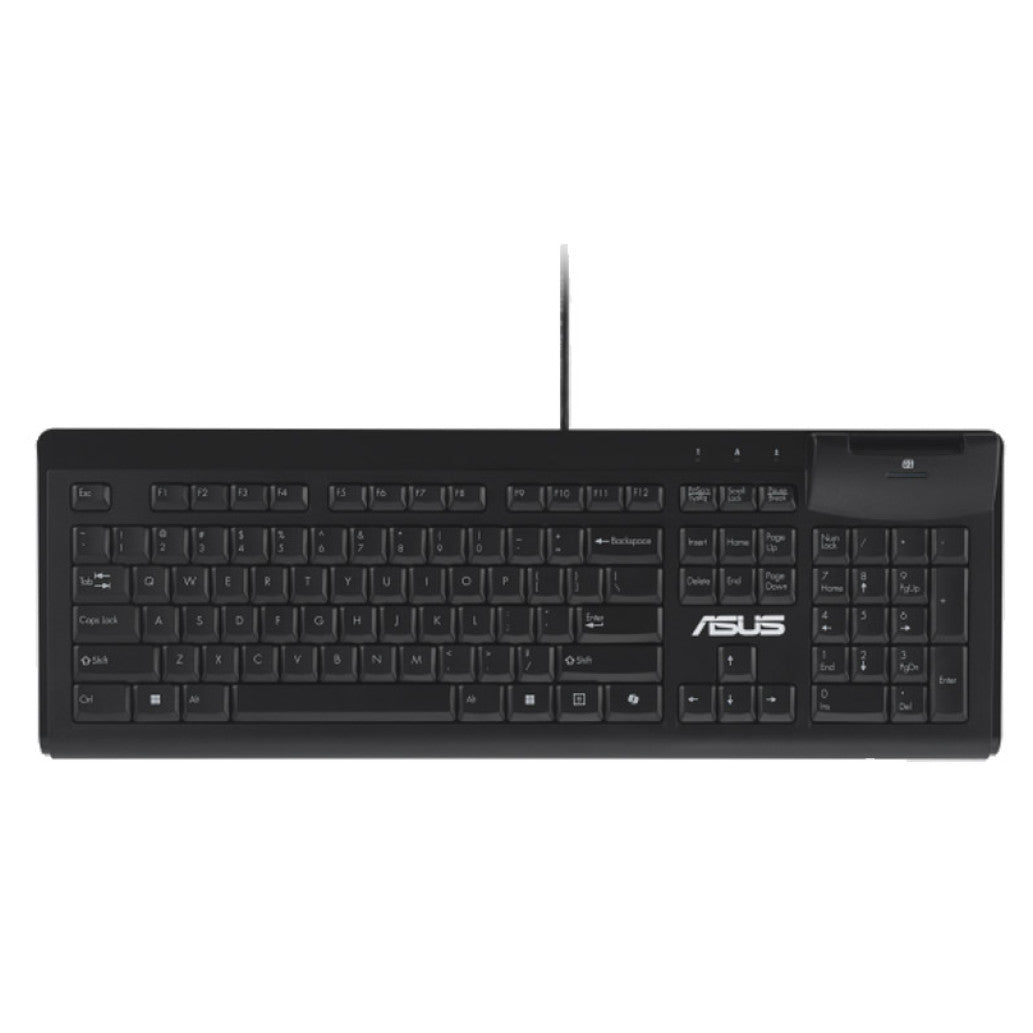 Tipkovnica Žična Asus KU100 s čitalcem kartic US | črna (90XB05E0-BKB010)