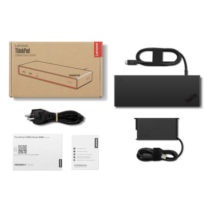 Priklopna postaja USB-C => Lenovo ThinkPad USB4 Dock 5000 1xHDMI 2.1 2xDisplayPort 1.4 USB 2xUSB-C 100W 1xLAN (40BF0100EU)