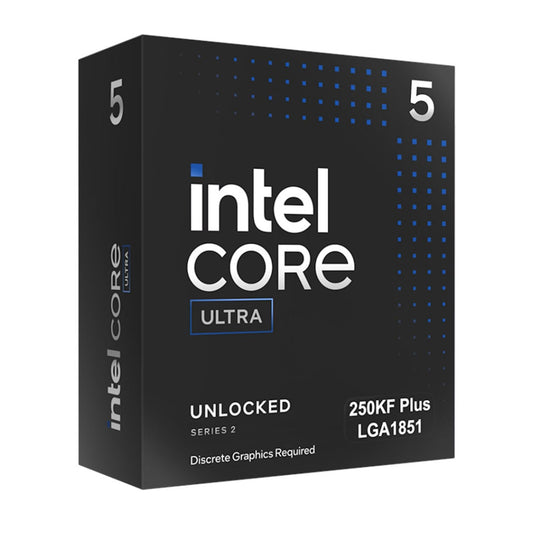 Procesor Intel LGA1851 Ultra 5 250KF Plus 18C/18T 3,3GHz/5,3GHz BOX 125W/159W brez grafike brez hladilnika