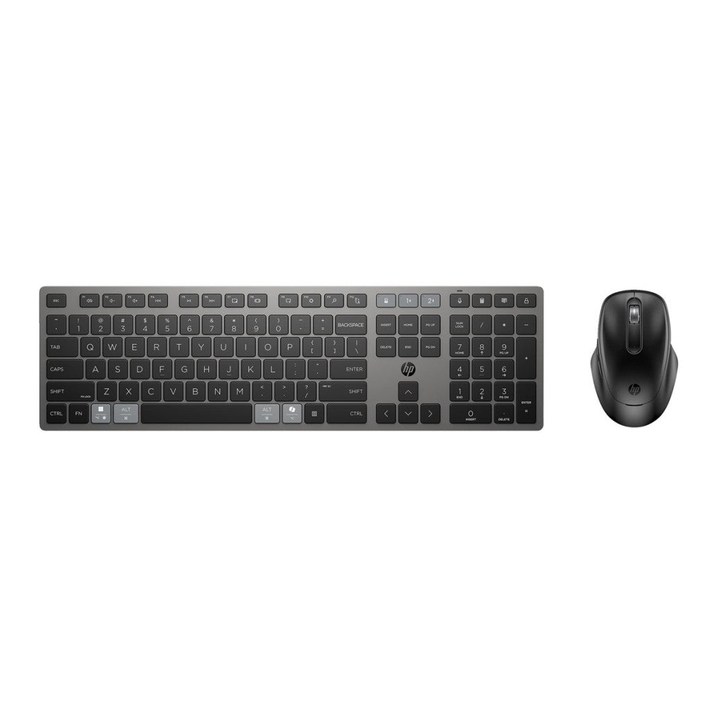 Tipkovnica in miš HP brezžična + Bluetooth 720 Multi Rechargable SLO črna/siva polnilna (9T5A9AA#BED)