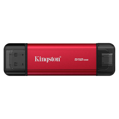 Prenosni disk SSD 512GB USB-C/A Kingston Duo 1050/900MB/s  - črna/rdeča (SPSD/512GB)