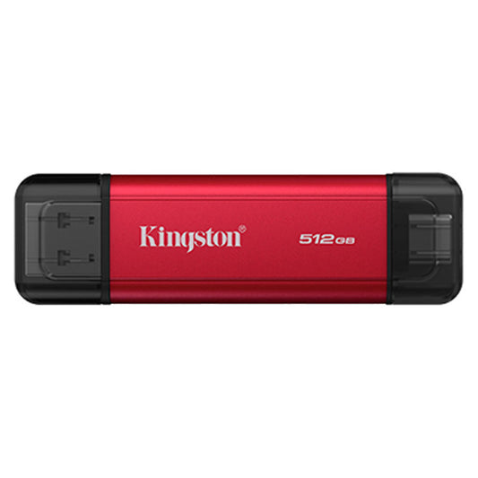 Prenosni disk SSD 512GB USB-C/A Kingston Duo 1050/900MB/s  - črna/rdeča (SPSD/512GB)