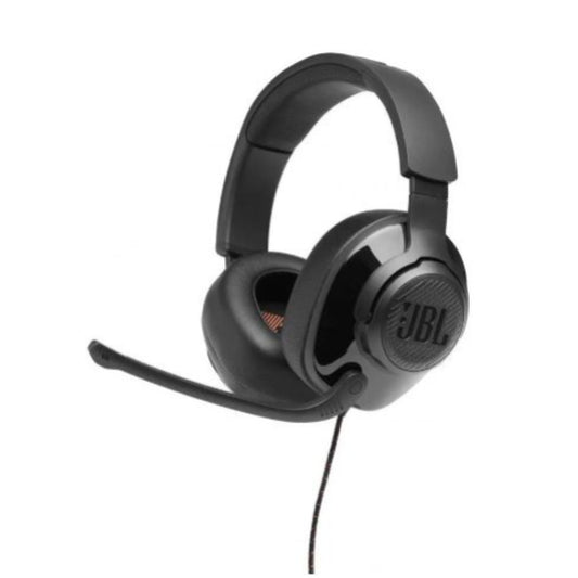 Slušalke žične JBL naglavne z mikrofonom 1x3,5mm + adapter 2x3,5mm Quantum 200 črne (JBLQUANTUM200BLK)