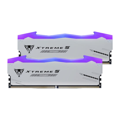 DDR5 48GB 6000MHz CL36 KIT (2x24GB) Patriot RGB Xtreme 5 XMP3.0 1,35V srebrna (PVXR548G60C30KM)
