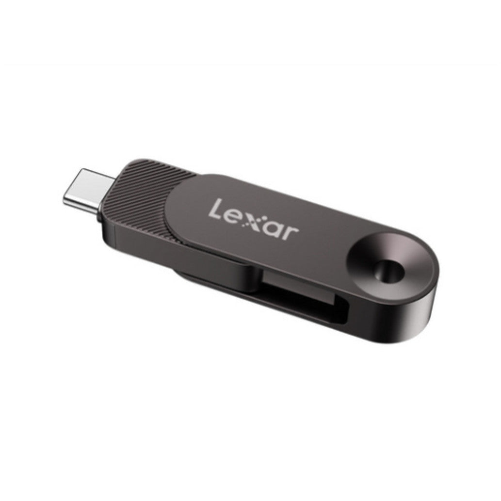 Spominski ključek 512GB USB3.2/USB-C Lexar JumpDrive Dual D500 400MB/s kovinski vrtljiv črno-srebrn (LJDD500512G-BNQNG)