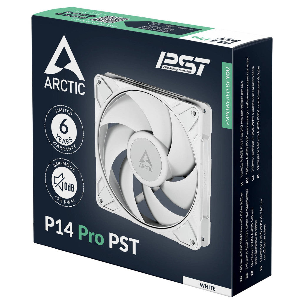 Ventilator Arctic P14 Pro PST 140mm bela