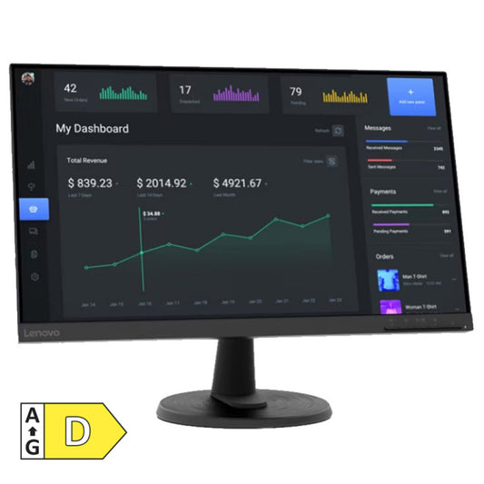 Monitor Lenovo 60,5 cm (23,8") D24-45 1920x1080 75Hz VA 5ms VGA HDMI  sRGB103% FreeSync