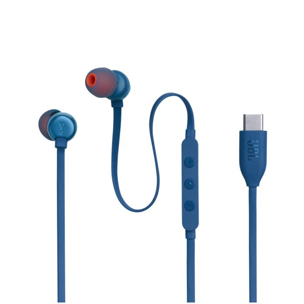 Slušalke žične JBL ušesne z mikrofonom USB-C TUNE 310C modre (JBLT310CBLU)