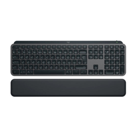 Tipkovnica Bluetooth + USB Logitech MX Keys S Plus US international | SLO gravura črna LED osvetlitev + naslon za zapestje (920-011589)