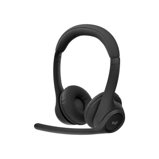 Slušalke brezžične Logitech naglavne z mikrofonom BT USB sprejemnik - Zone 305 črne MS Teams certificirane (981-001451)