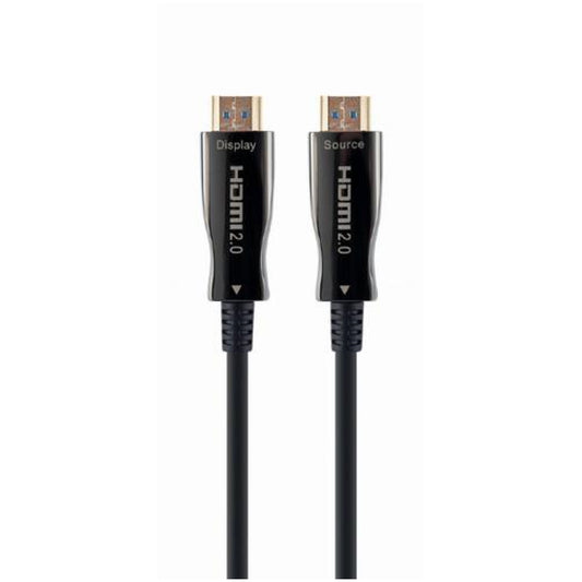 Kabel HDMI(m)=>HDMI(m) v2.0 20,00m UHD 4K/60Hz AOC optični pozlačeni kontakti z ethernet črn Gembird (CCBP-HDMI-AOC-20M-02)