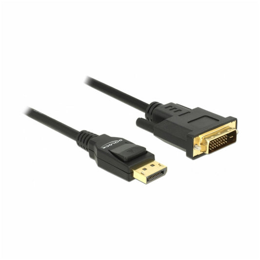 Kabel DisplayPort(m) => DVI (24+1)(m) 4K/30Hz 1,00m Delock črn (85312)