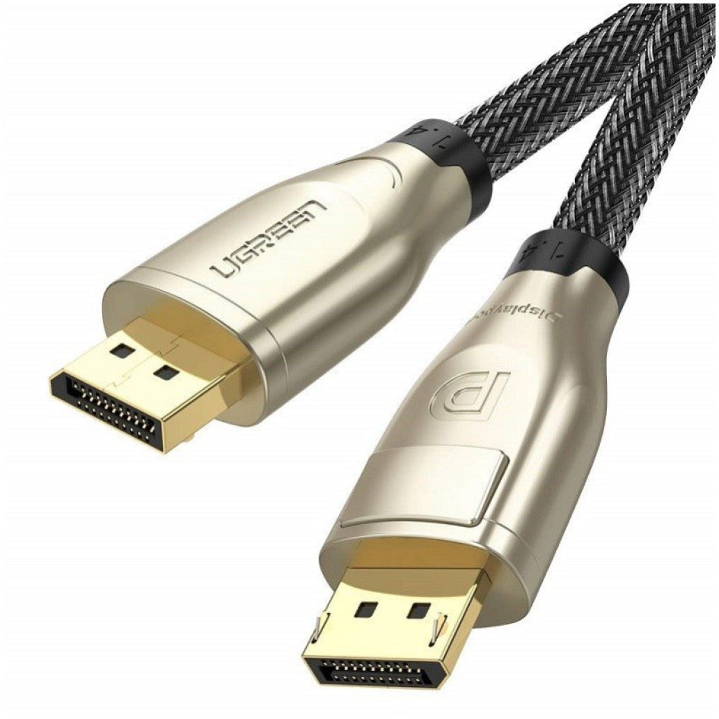 Kabel DisplayPort(m)=>DisplayPort(m) v1,4 3,00m 8K/60Hz trojno oklopljen pozlačeni konektorji črn Ugreen (60844)
