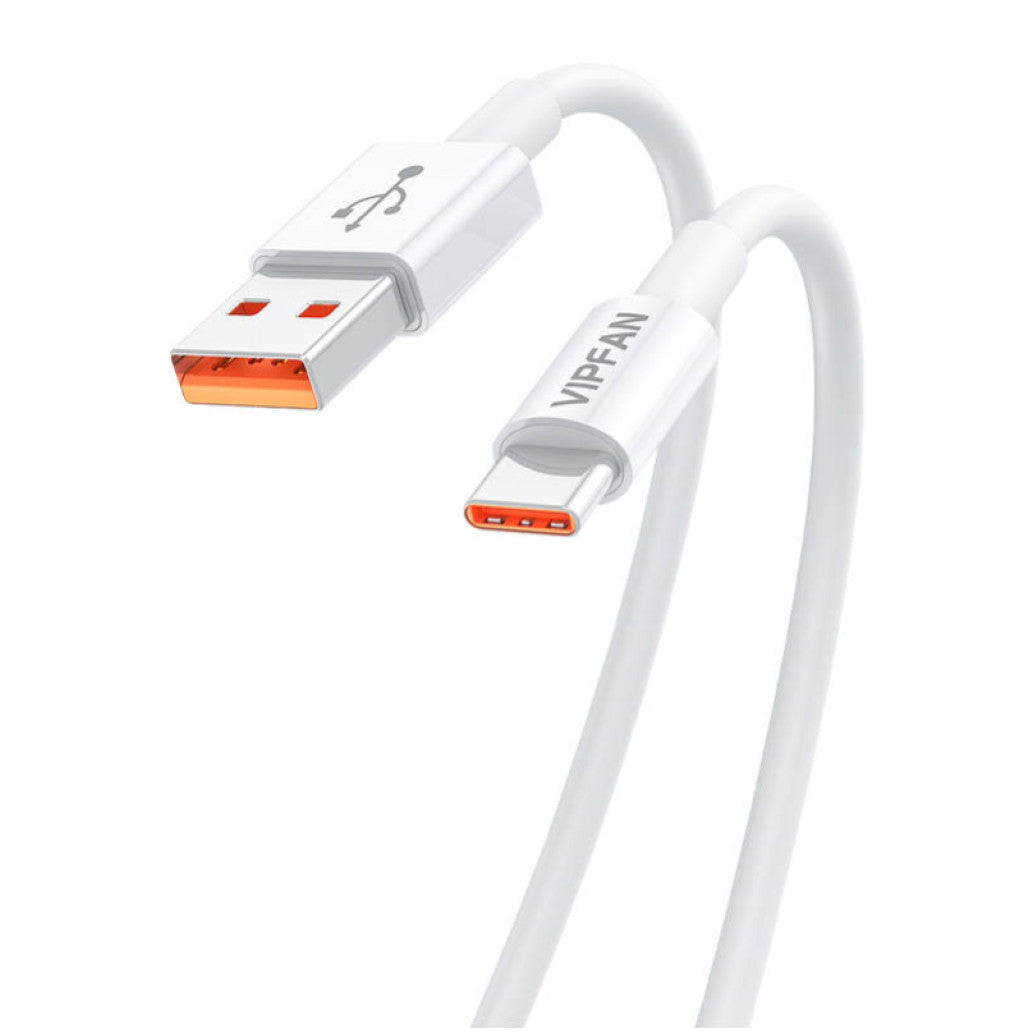 Kabel USB-C => USB-A 2.0 1,20m 6A Vipfan X17 – bel (X17TC)