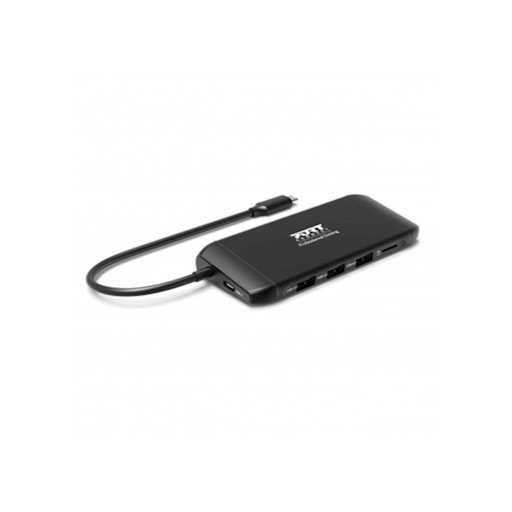Priklopna postaja USB-C => Port HDMI VGA 3xUSB3.0 USB-C 100W RJ45 Čitalec kartic (901913)