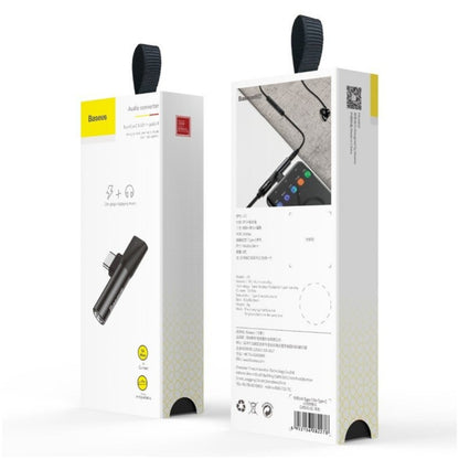 Adapter Audio USB-C M => 3,5mm Ž + USB-C Ž za polnjenje BASEUS - črn (CATL41-01) EOLS-P
