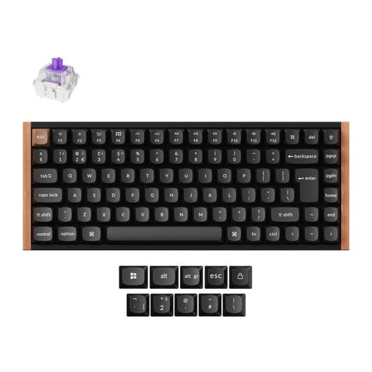 Mehanska Tipkovnica brezžična Keychron UK | črna RGB (Nebula magnetic switch) (K2H-F1-UK)