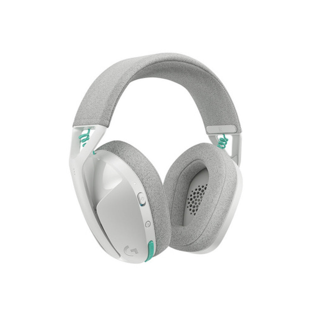 Slušalke brezžične Logitech naglavne z mikrofonom BT/ USB Lightspeed G321 bele USB-C polnjenje Gaming (981-001569)