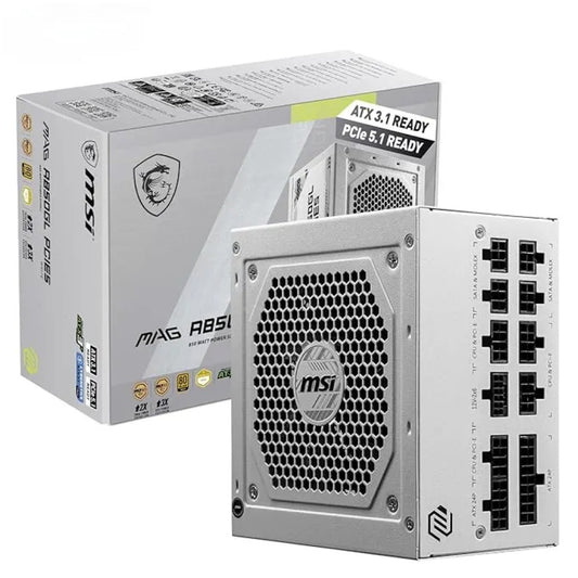 Napajalnik - 850W MSI MAG A850GL 80Plus Gold 90% ATX 3.1 (Gen5) Modular 120mm bela (30919872)