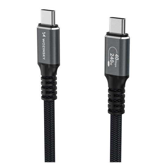 Kabel USB-C => USB-C USB4 40Gbps 240W PD 8K@60Hz 1,50m Thunderbolt 4 Wozinsky (WPS-UY415S)