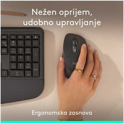 Miš Bluetooth Logitech Signature Comfort Plus M850 L velikost grafitna (910-007715)