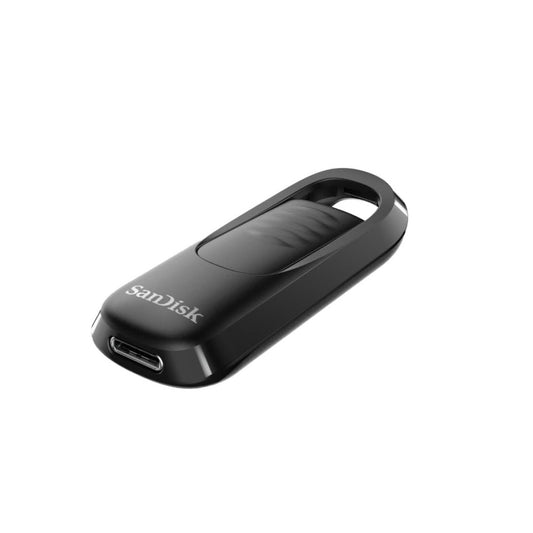 Spominski ključek 128GB USB 3.2 Sandisk Ultra Slider 400MB/s plastičen drsni črn (SDCZ480-128G-G46)