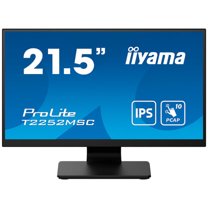 Monitor touch Iiyama 54,6 cm (21,5") T2252MSC-B2AG 1920x1080 POS IPS 5ms HDMI DisplayPort 2xUSB3.2 Zvočniki  7H ProLite interaktivni monitor