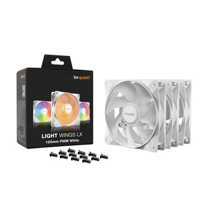 Ventilator be quiet! Light Wings LX 120mm bela RGB (3 pack)