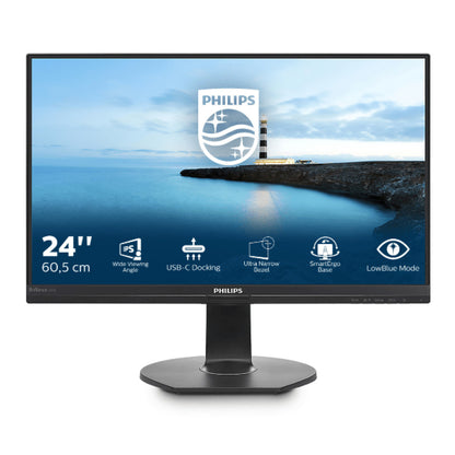 Monitor Philips 60,5 cm (23,8") 241B7QUPBEB 1920x1080 IPS 5ms VGA HDMI DisplayPort USB-C DP-Out 2xUSB3.1 Pivot Zvočniki  sRGB RJ45