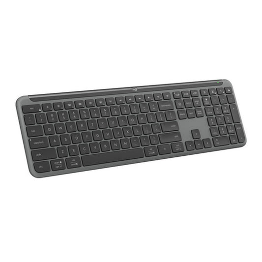 Tipkovnica brezžična + Bluetooth Logitech Signature Slim K950 US international | SLO gravura grafitna (920-012465)