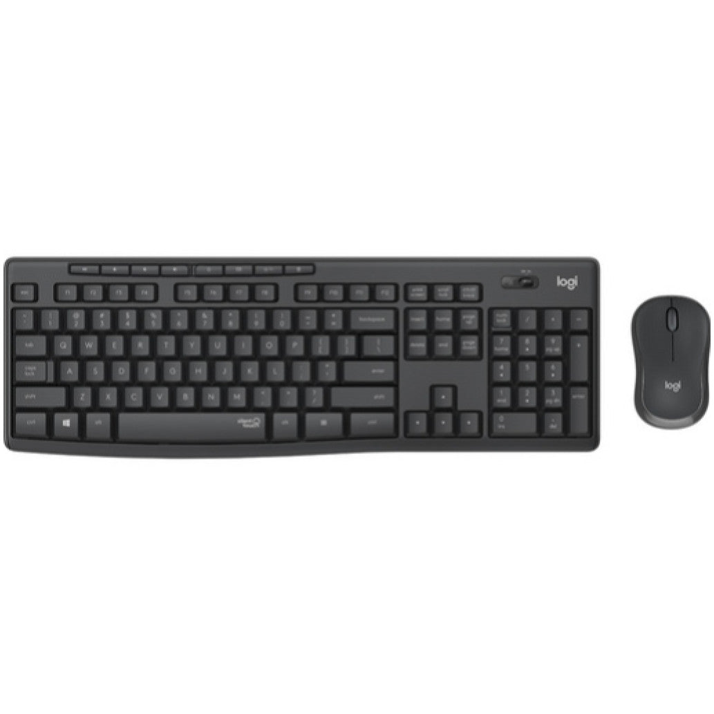 Tipkovnica in miš Logitech brezžična desktop MK295 SLO grafitna silent 920-009809