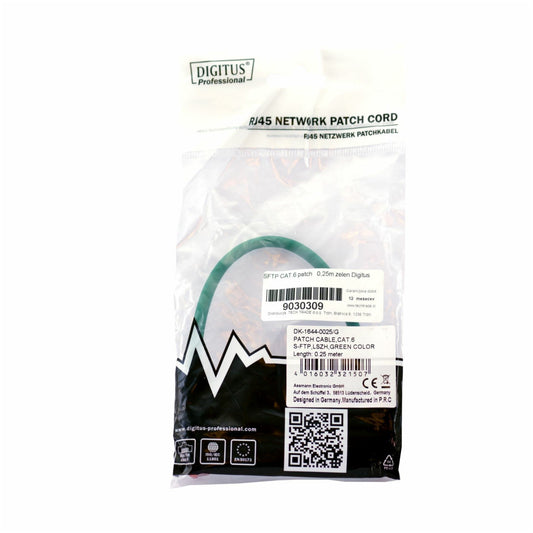 KABEL PATCH SFTP Cat 6 0,25m RJ45 Digitus zelen (DK-1644-0025/G)