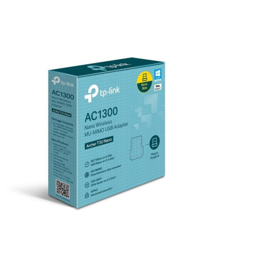 Brezžični mrežni adapter USB 2.0 TP-Link Archer WiFi5 802.11ac AC1300 1300Mbit/s MU-MIMO dualband Nano (Archer T3U Nano)
