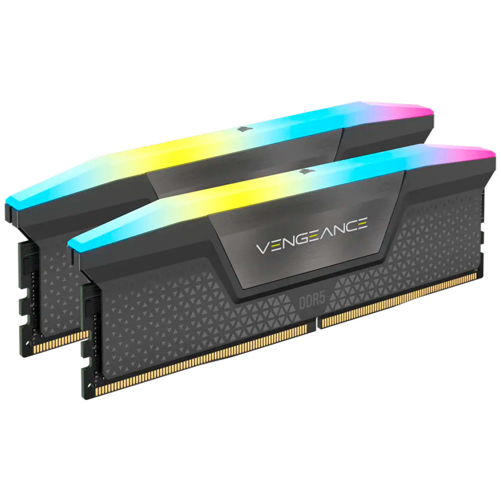 DDR5 32GB 6000MHz CL38 KIT (2x16GB) Corsair RGB Vengeance XMP3.0 1,35V Gaming siva (CMH32GX5M2B6000C38)
