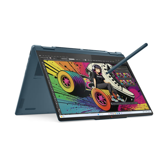 Prenosnik Lenovo 35,5 cm (14,0") Yoga 7 1920x1200 OLED 400nit Ryzen AI 5 340/24GB/SSD1TB/BL/AI Chip: 50 TOPs/ALU/AMD Radeon 840M/Win11Home (83JR0022SC)