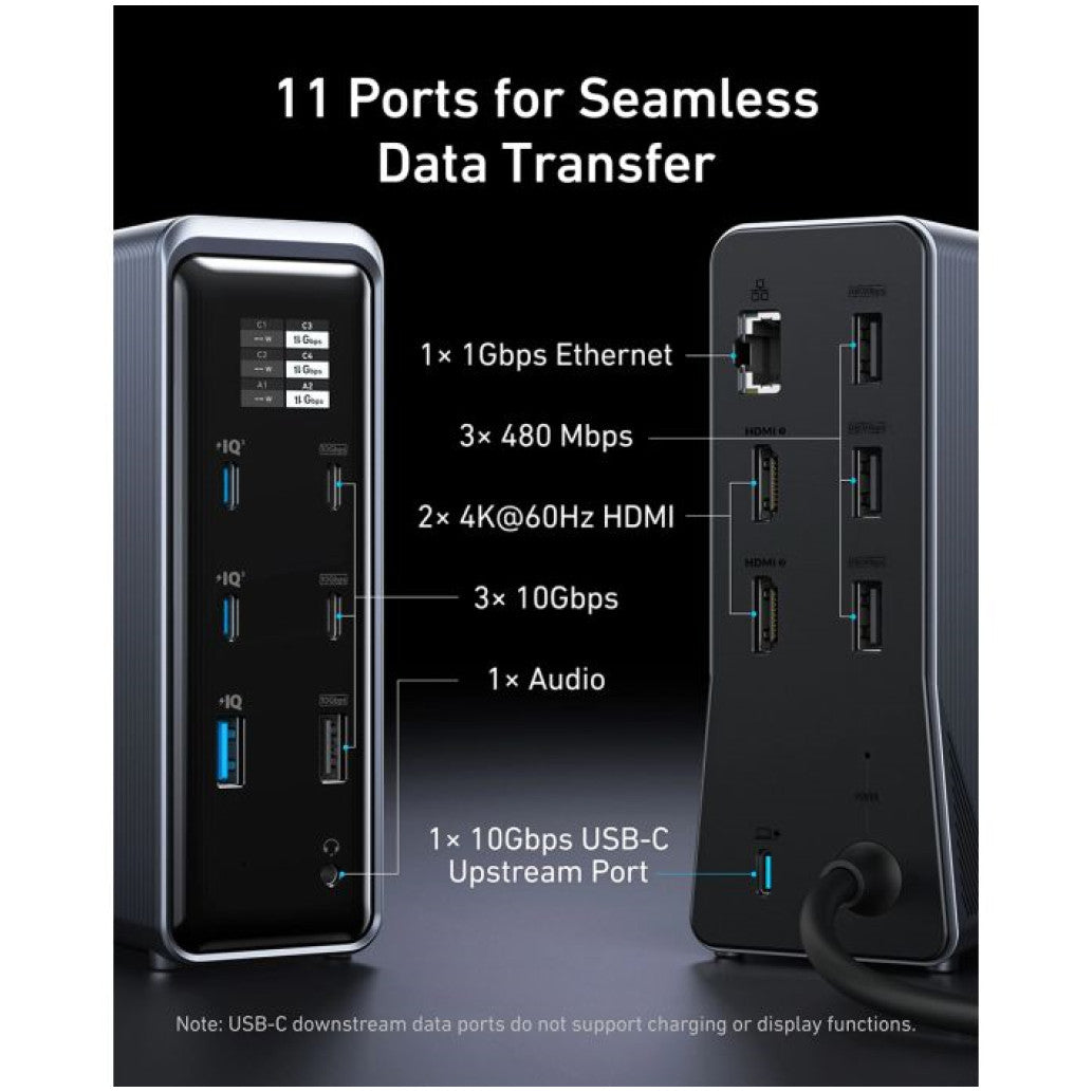 Priklopna postaja USB-C/A => Anker Prime 2x HDMI USB3.2 3xUSB2.0 2xUSB-C-Out USB2.0 3xUSB-C 100W 1xLAN 1x3,5mm (A83B63A1)