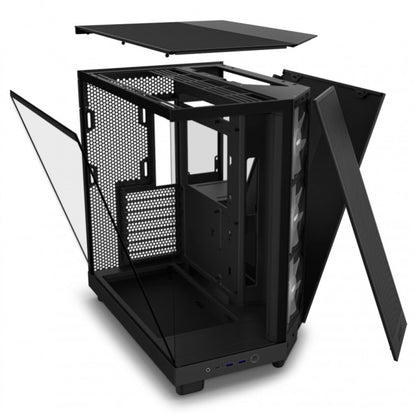 Ohišje NZXT HF Flow MidiATX - črna RGB