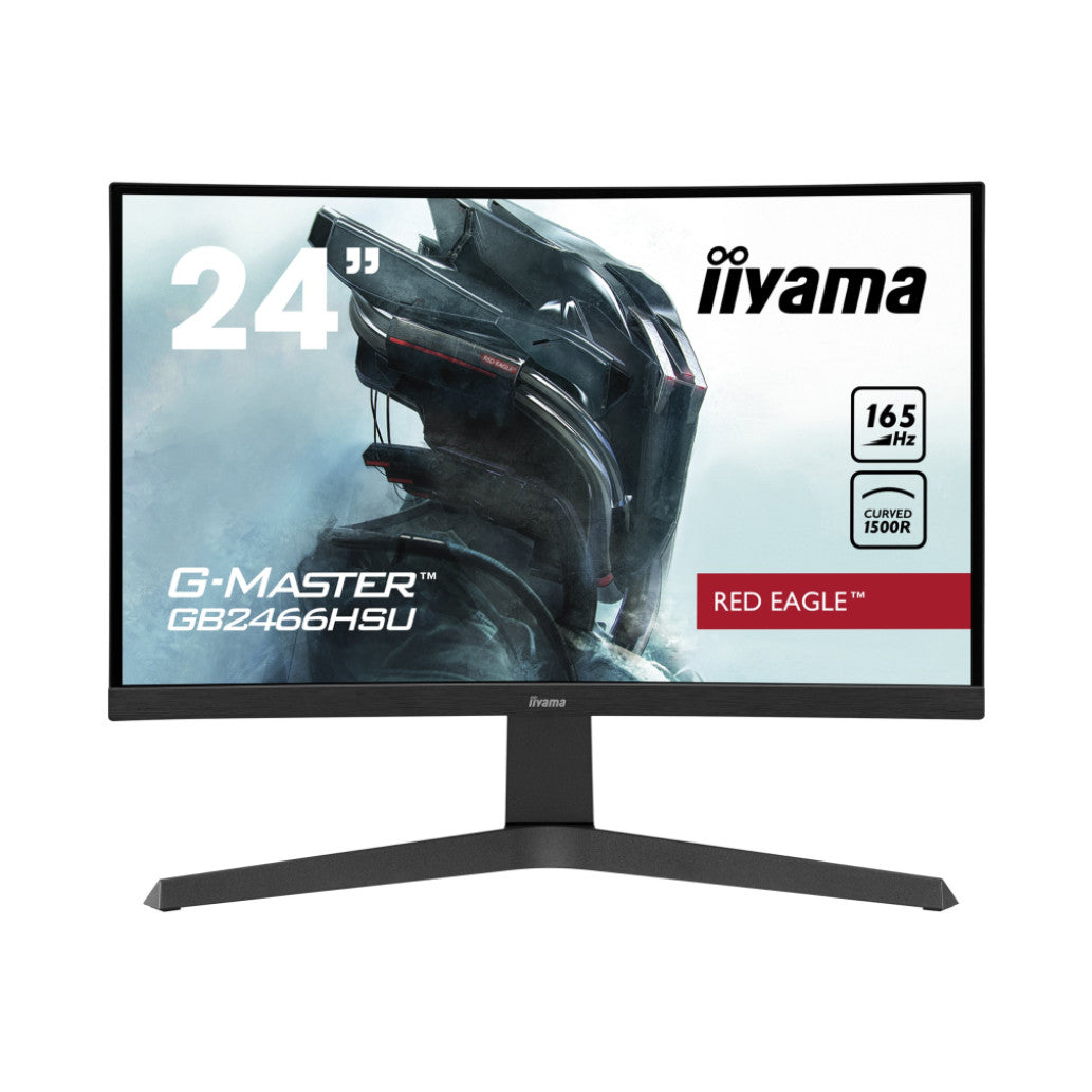 Monitor Iiyama 60,5 cm (23,8") GB2466HSU-B1 1920x1080 Curved Gaming 165Hz VA 1ms 2xHDMI DisplayPort 2xUSB2.0 HAS Zvočniki  FreeSync Premium