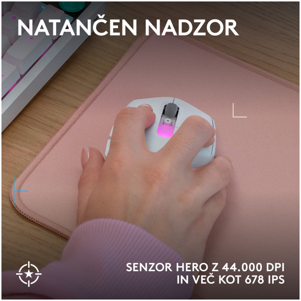 Gaming miška brezžična Logitech G305 X Superlight, bela (910-007747)