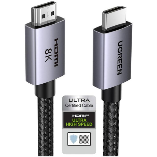 Kabel HDMI(m)=>HDMI(m) v2.1 1,00m 8K/60Hz 4K/120Hz Ultra HD črn Ugreen (25908)