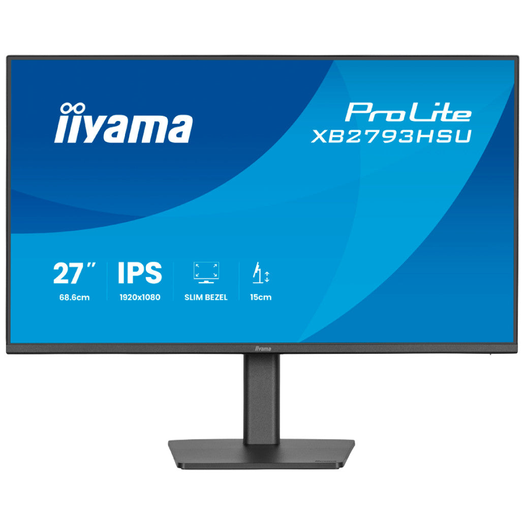 Monitor Iiyama 68,6 cm (27,0") XB2793HSU-B1 1920x1080 120Hz IPS 1ms HDMI DisplayPort 2xUSB2.0 Pivot Zvočniki  sRGB96% AdaptiveSync ProLite